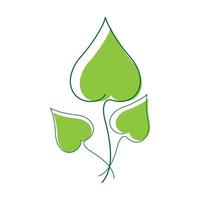 feminine linie grüne pflanze gartenarbeit logo design vektorgrafik symbol symbol zeichen illustration kreative idee vektor