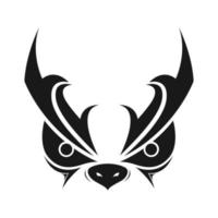 gesicht vogel kunst schwarz maske logo design vektorgrafik symbol symbol zeichen illustration kreative idee