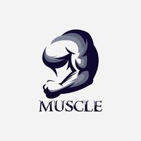 muskel logotyp design med vektor