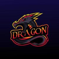 dragon logotyp design med vektor