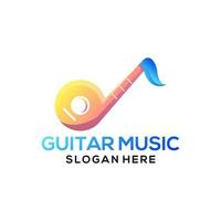 Gitarre abstraktes Logo-Design vektor