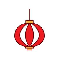 rote bunte Laterne asiatische Kultur Logo Symbol Symbol Vektorgrafik Design Illustration Idee kreativ vektor