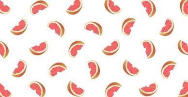 Panorama-Muster weißen Hintergrund zu Grapefruit-Scheiben - Vektor