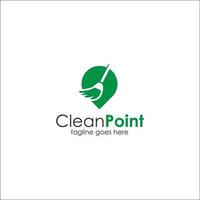 saubere Punkt-Logo-Designvorlage mit Standortsymbol, einfach und einzigartig. perfekt für Geschäft, Dienstleistung, Firma etc. vektor
