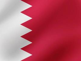 vektor realistisk vågig illustration av Bahrain flagga design