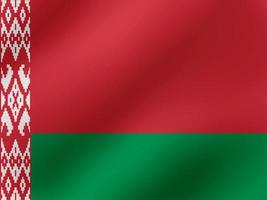vektor realistische wellenförmige illustration des belarussischen flaggendesigns