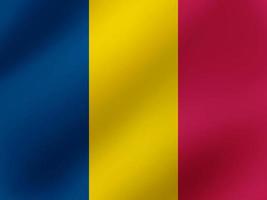vektor realistisk vågig illustration av Tchad flagga design