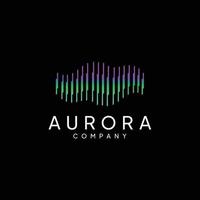 aurora logotyp ikon design vektor illustration