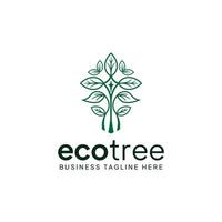 eko träd natur logotyp vektor