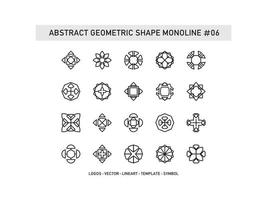 Monoline-Fliesen mit abstrakter geometrischer Form gestalten Keramik kostenlos pro vektor