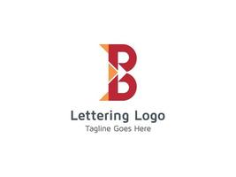 creative of b logotyp designmall pro gratis vektor