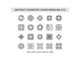 Monoline-Fliesen mit abstrakter geometrischer Form gestalten Keramik kostenlos pro vektor