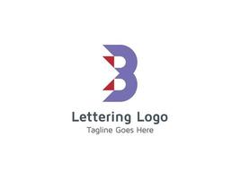 creative of b logotyp designmall pro gratis vektor