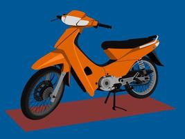 Vektor klassisches Motorrad mit goldgelber Farbe.