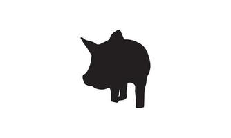 Schwein-Vektor-Illustration-Design schwarz und weiß vektor