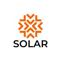 logotyp för solenergi. solen logotyp formgivningsmall. bra för alla företag med soltema. vektor