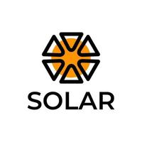 Solarenergie-Logo. Sonne-Logo-Design-Vorlage. gut für jedes Unternehmen mit einem Solarthema. vektor