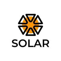 logotyp för solenergi. solen logotyp formgivningsmall. bra för alla företag med soltema. vektor