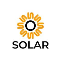 logotyp för solenergi. solen logotyp formgivningsmall. bra för alla företag med soltema. vektor