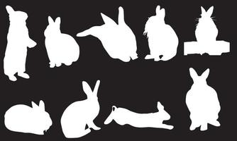 kanin vektor illustration design svart och vit samling