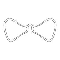 solglasögon med kontur. vit ram av snygga ovala glasögon. tillbehör för sommaren. vektorillustration vektor