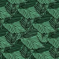 abstraktes tropisches Muster, Palmblätter nahtloser Blumenhintergrund. vektor