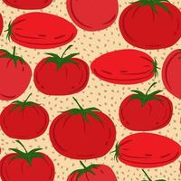seamless mönster med röda tomater på vit bakgrund. vektor