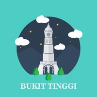 jam gadang das symbol von padang west sumatra indonesien vektorillustration vektor