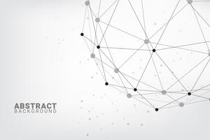 Abstrakt teknologi bakgrund. Geometrisk vektor bakgrund. Globala nätverksanslutningar med punkter och linjer.