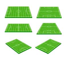 Grönt fotbollsplan på vit bakgrund 002 vektor