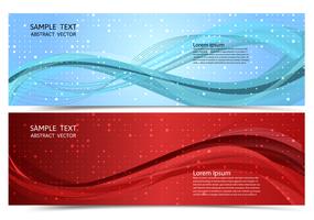 Banner röd och blå färg geometrisk abstrakt bakgrund med kopia utrymme, Vektor illustration för din verksamhet