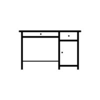 skrivbordsikon isolerad på vit bakgrund från möbelsamling. vektor illustration. eps10