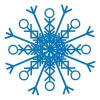 frusen siluett av kristall snöflinga för vinterdesign. vektor illustration med jul och nyår element