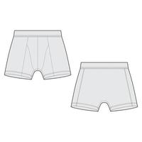 teknisk skiss boxershorts man underkläder illustration vektor