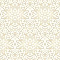 abstraktes Gold arabisches Motiv Vektor nahtloses Musterdesign. großartig für klassisches Produktdesign, Stoffe, Hintergründe, Einladungen, Verpackungsdesignprojekte. Design von Oberflächenmustern.