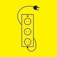 linjeuttag med kontakt elektrisk logotyp design vektor grafisk symbol ikon tecken illustration kreativ idé