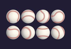 Realistischer Baseball-Vektor-Satz