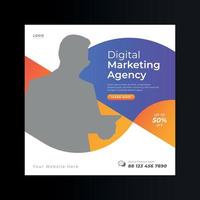 Post- und Web-Banner-Vorlage für digitales Marketing und Corporate Social Media vektor