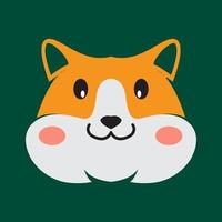 orange ansikte söt hamster logotyp design vektor grafisk symbol ikon tecken illustration kreativ idé