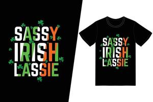 sassy irländsk lassie t-shirt vektor