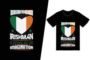 Das Herz eines Iren ist nichts als sein Fantasie-T-Shirt vektor