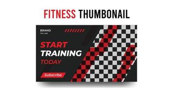 Fitness- und Fitness-Thumbnail-Hintergrunddesign vektor