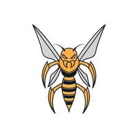Tier Insekt Biene Cartoon niedlich bunt stark Logo Symbol Symbol Vektorgrafik Design Illustration vektor