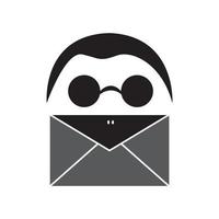 vogel mit mail logo symbol symbol vektorgrafik design illustration idee kreativ vektor