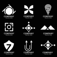 Firmenlogo-Monogramm-Sammlung perfekt für Industrie, Service, Startup und mehr. Datei editierbar vektor