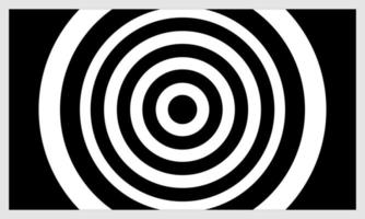 cirkel illusion bakgrund svart och vitt vektor