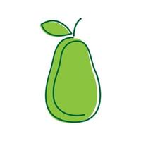 kontinuierliche linie obst frisch avocado grün logo design vektorgrafik symbol symbol zeichen illustration kreative idee vektor