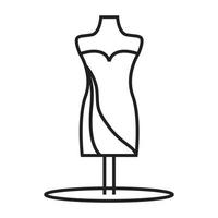 kleid mannequin mode weiblich logo design vektorgrafik symbol symbol zeichen illustration kreative idee vektor