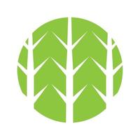 Dorn Baum grün Wald Logo Design Vektorgrafik Symbol Symbol Zeichen Illustration kreative Idee vektor