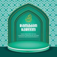 ramadan kareem thema 3d podium vektor